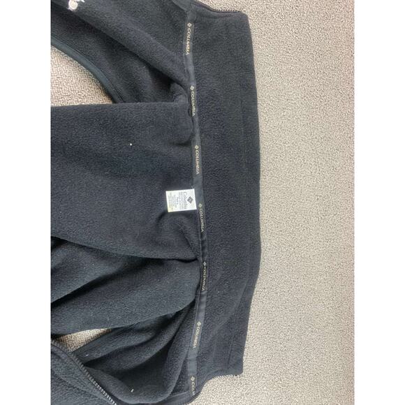 Columbia Fleece Vest Men's Tall L Black Full Zip Made in USA Y2K F00 - Picture 4 of 10
